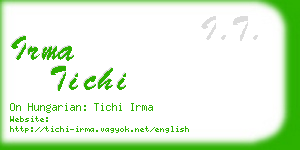 irma tichi business card